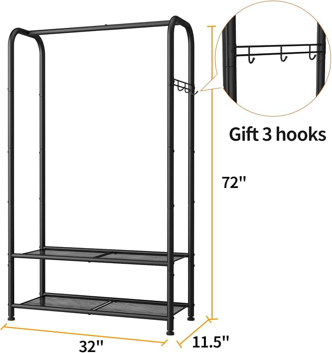 SINGAYE Coat Clothes Storage Organizer Garmen Rack Portable Closet Clothing - Image 4