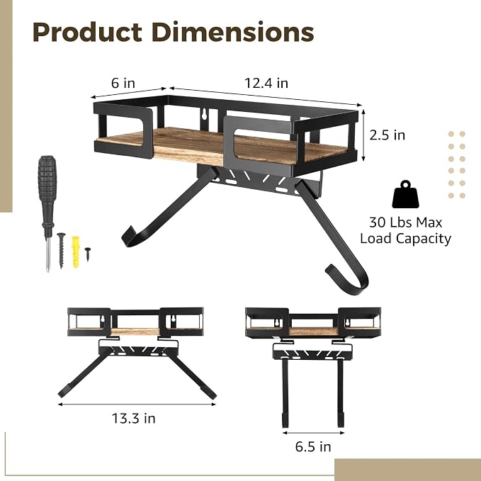 Ironing Board Holder Wall Mount, Iron Board Wall Hanger, T&V Shaped Space - Image 5