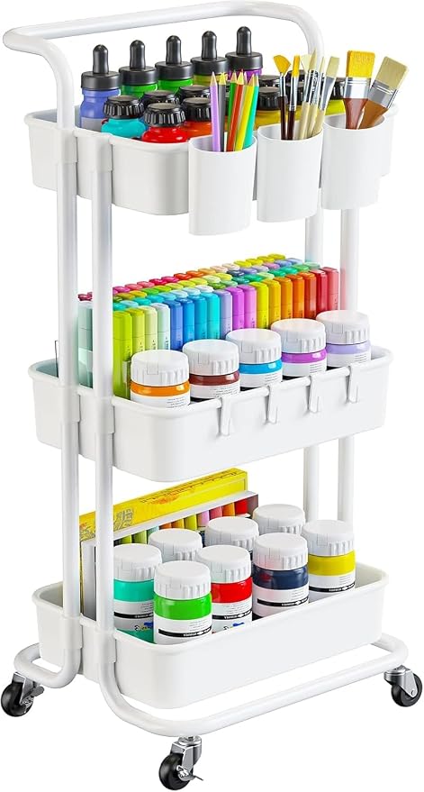 Pipishell 3 Tier Rolling Cart by Pipishell