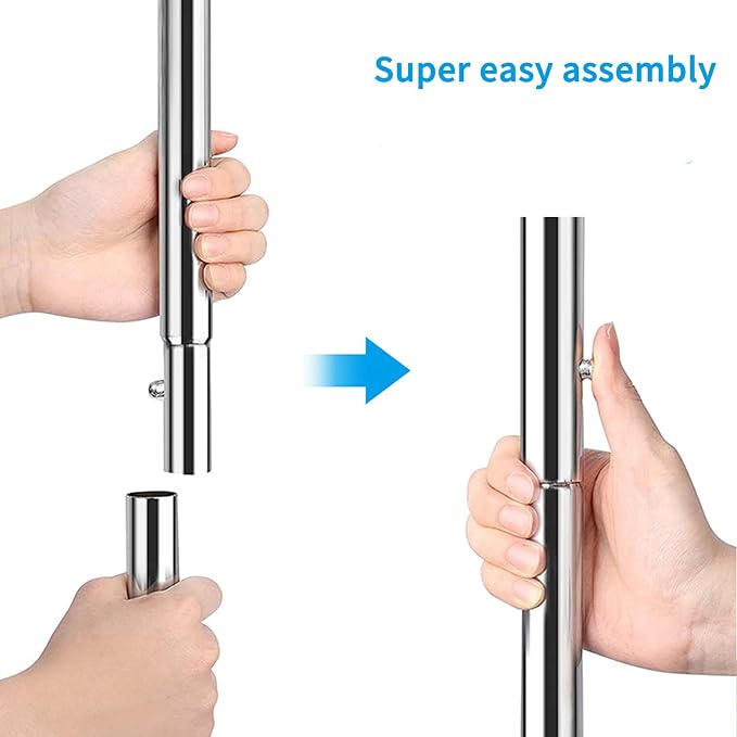 Simple Trending Standard Rod Clothing Garment Rack, Rolling Clothes Organizer - Image 4