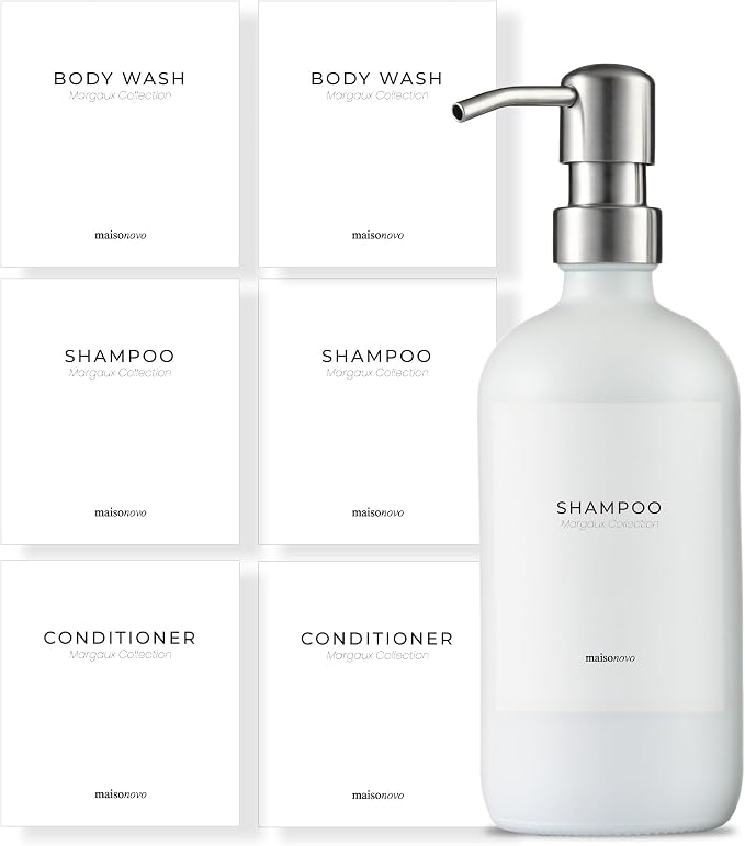 MaisoNovo Waterproof Labels for Bottles Modern Design by MaisoNovo-TheArtofSustainableLiving