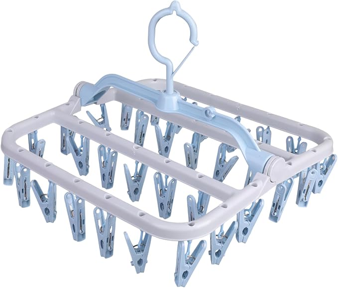 Foldaway Clothesline Hanger Thickened Arms Multiple Clip by Unknown