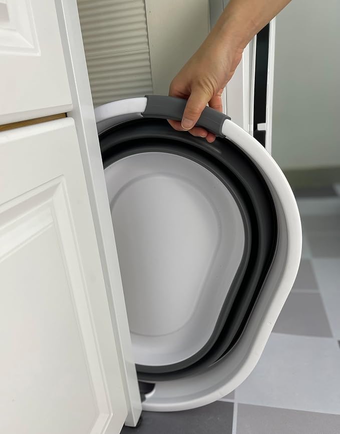 SAMMART Collapsible Plastic Oval Laundry Basket - Image 3