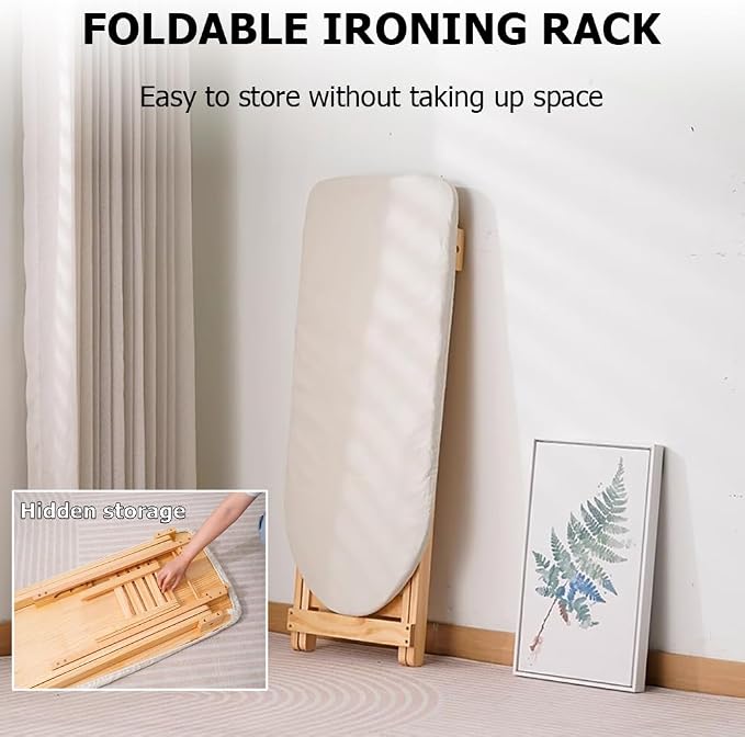 Solid Wood Ironing Station, Ironing Board Height Adjustable Iron Rest, Full - Image 5