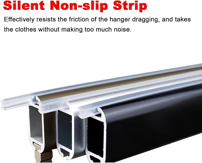 ZIMGOD Closet Rod Portable Closet Rod Bracket - Image 3