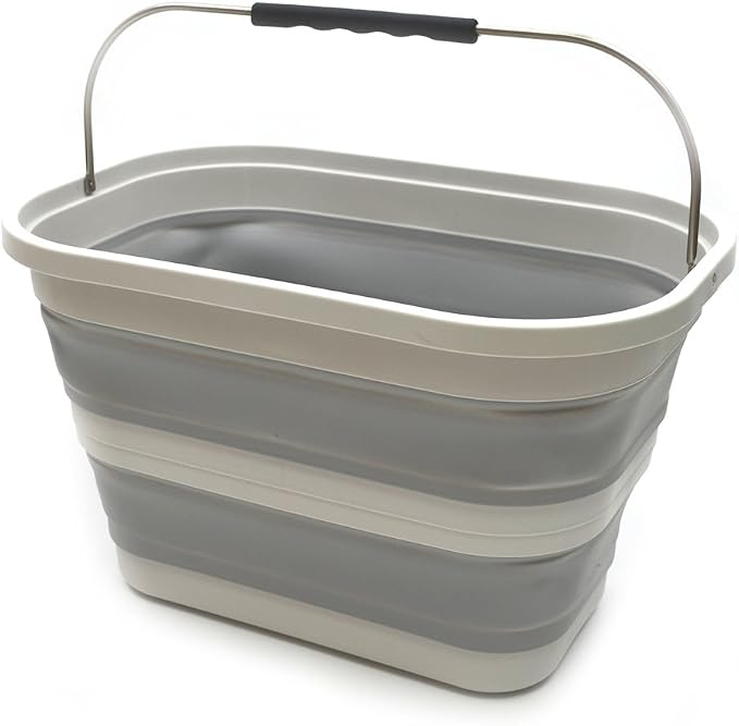 SAMMART 20.8L Collapsible Rectangular Handy Basket/Bucket, Foldable Mop Bucket - Image 4