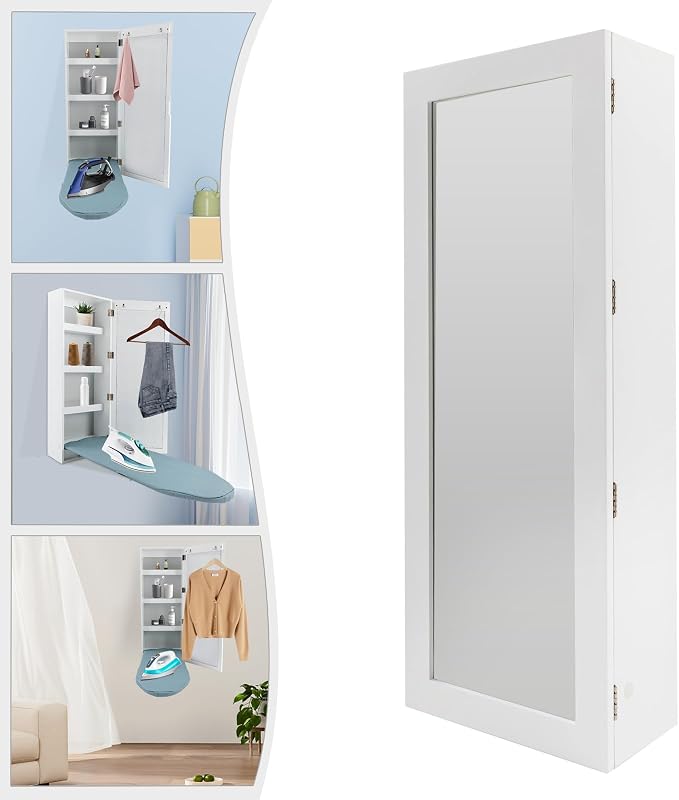 Folding Ironing Board Wall Mounted Ironing Board Cabinet, Built-in Ironing - Image 3