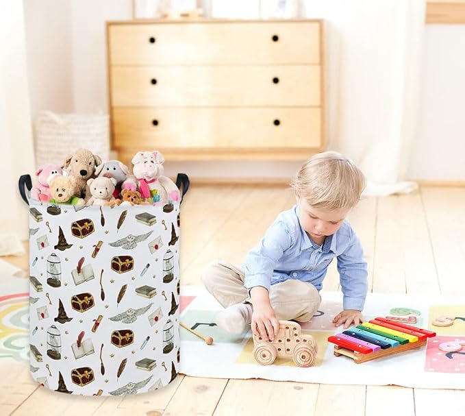 Kids Laundry Hamper, Magic Laundry Basket Collapsible Cute Storage Baskets - Image 4