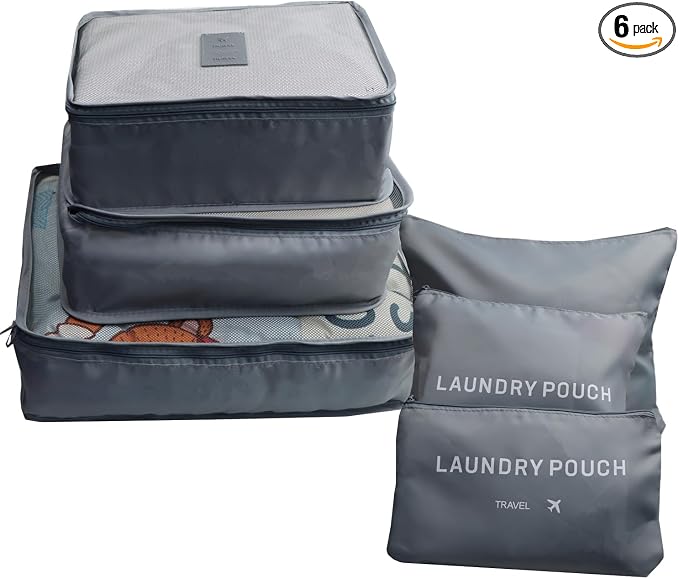6 PCS Packing Cubes for Carry on Luggage by Gbateri