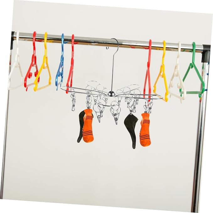 Multi- Drying Rack Foldable Laundry Hanger Closet Space Saver Sturdy Hanger - Image 7