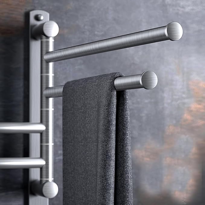 Swing Out Towel Bar Bath Towel Holder, 304 Stainless Steel Bathroom Hand Towel - Image 3