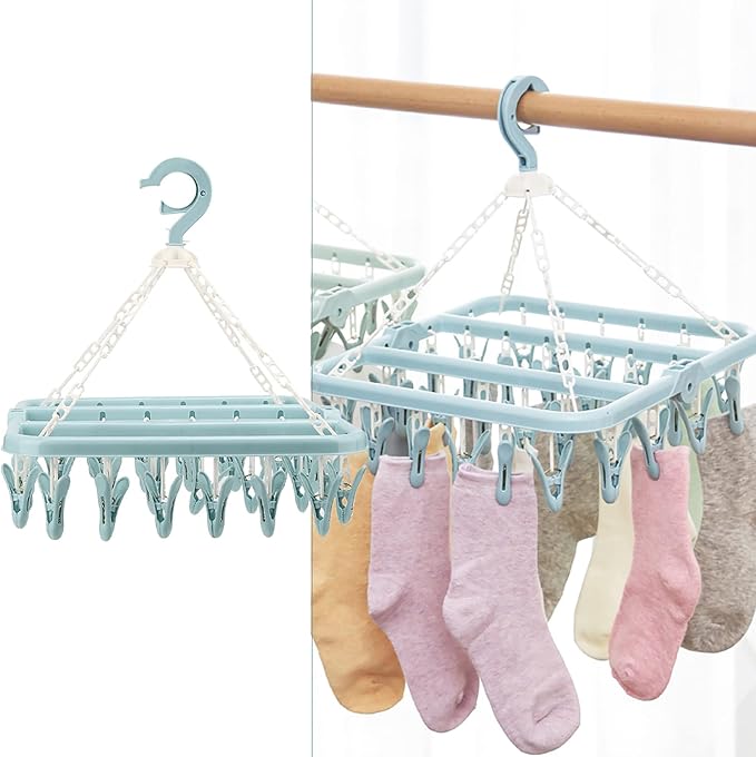 Foldable 32 Clips Laundry Hanger - Image 4