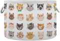 Cat Face Print Round Storage Basket Cute Kitten Large Laundry Hamper 20 x 20 x by Unknown
