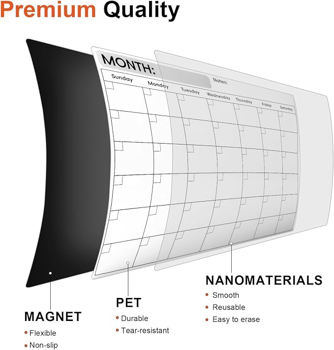 LANDNEOO Magnetic Dry Erase Calendar - Image 3