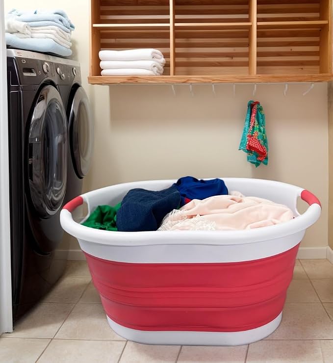 SAMMART 36L Collapsible Plastic Laundry Basket - Image 5