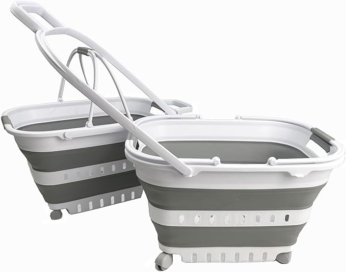 SAMMART 35L Collapsible Plastic Laundry Basket by SAMMART