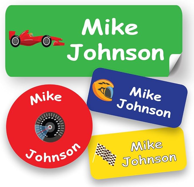 120-ct Personalized Waterproof Name Labels – 3-Line Custom Stick-On Tags by GILBIN