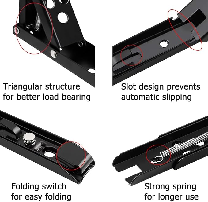Wall Mounted Desk Hinges 14 in, Wall Table Brackets Folding Table Hinge - Image 4