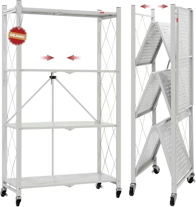 DEANIC 4 Tier Foldable Storage Shelves by ShowNow