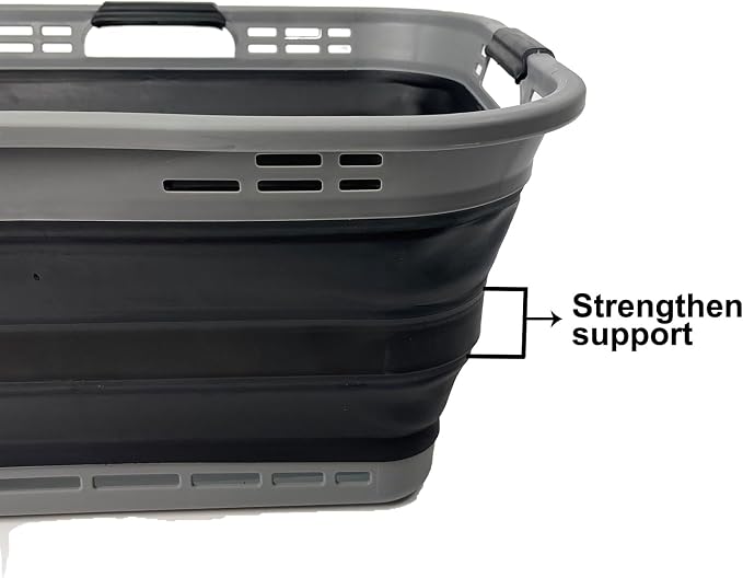 SAMMART Set of 2 Collapsible Plastic Storage Basket - Image 6