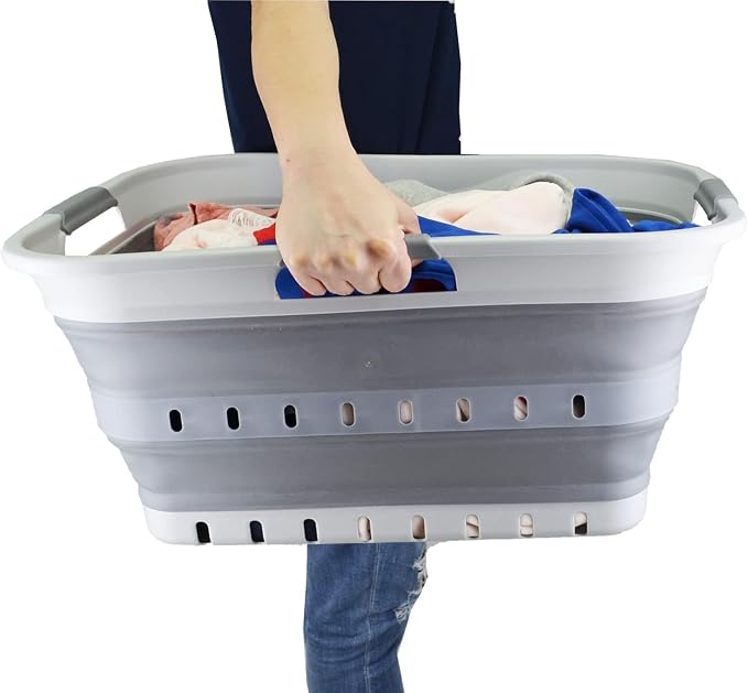 SAMMART 42L Collapsible Plastic Laundry Basket - Image 9