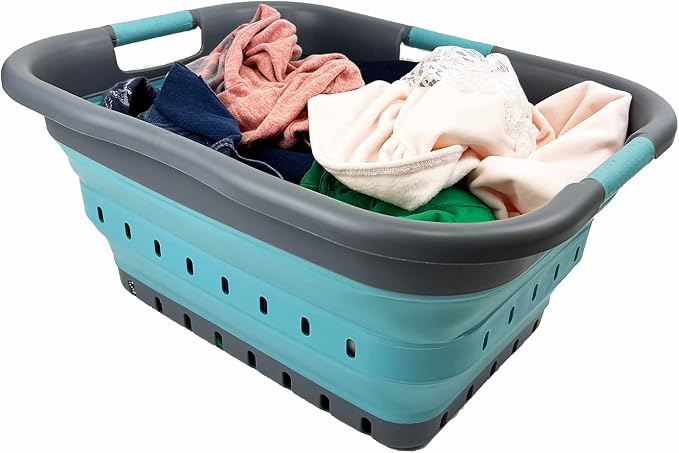 SAMMART 41L Collapsible Plastic Laundry Basket - Image 6