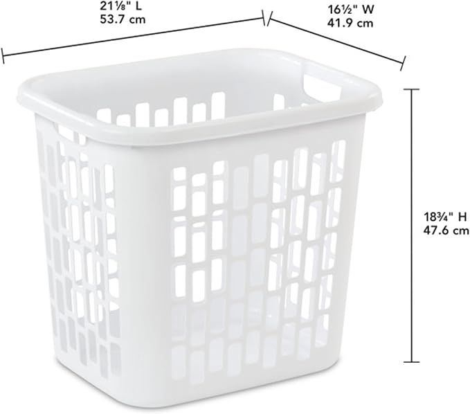 Sterilite Ultra Easy Carry Plastic Dirty Clothes Laundry Basket Hamper - Image 2