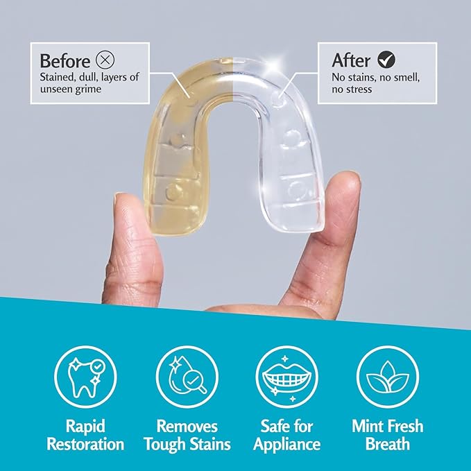 Retainer Cleanser Tablets Cleaner, Removes Odors Discoloration Stains and - Image 6