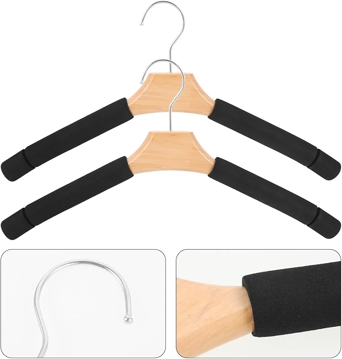 Angoily 5pcs Wooden Padded Hangers - Image 9