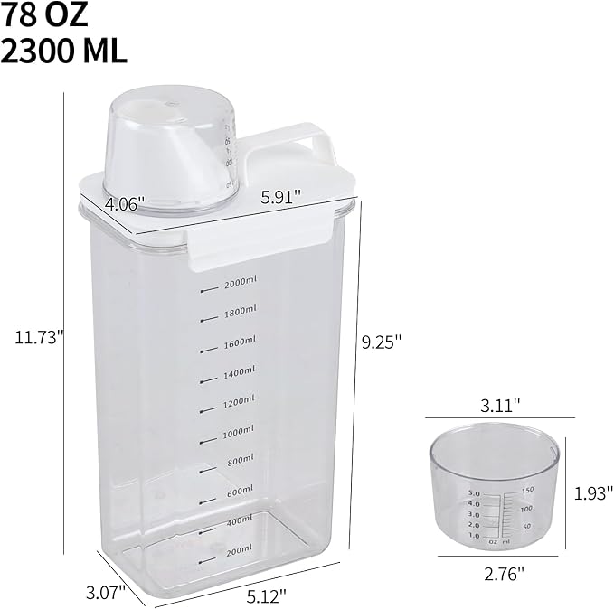 78 OZ Clear Laundry Detergent Dispenser - Image 2