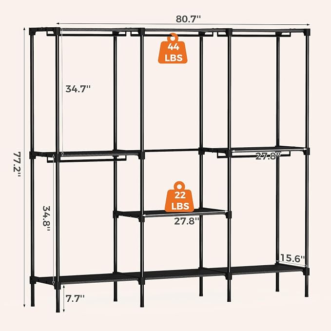 NEWBULIG Portable Fabric Clothes Rack - Image 3