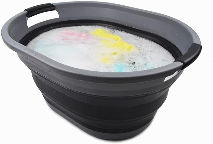 SAMMART 32L Collapsible Plastic Laundry Basket - Image 6
