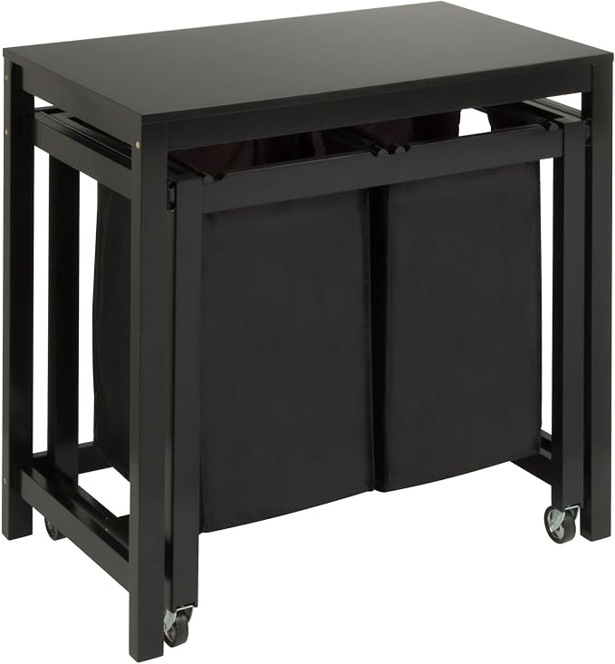 Honey-Can-Do Double Sorter Folding Table SRT-03571 Black 19 by 32-Inch by Honey-Can-Do