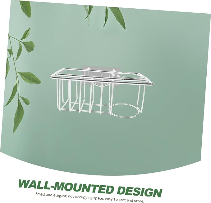 Laundry Rack Kitchen Sponge Organizer Non-Slip Wall-Mounted Storage Rack Drain - Image 8