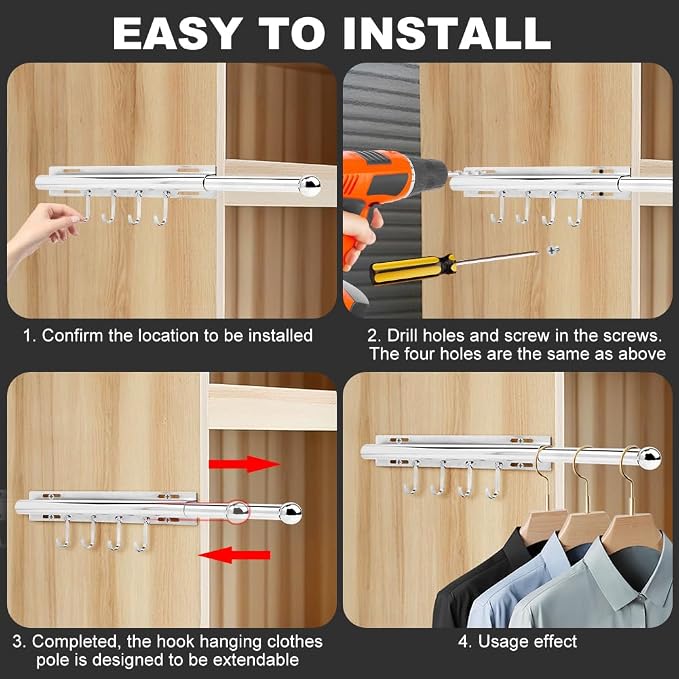 Valet Rod for Closet Pull Out - Image 3