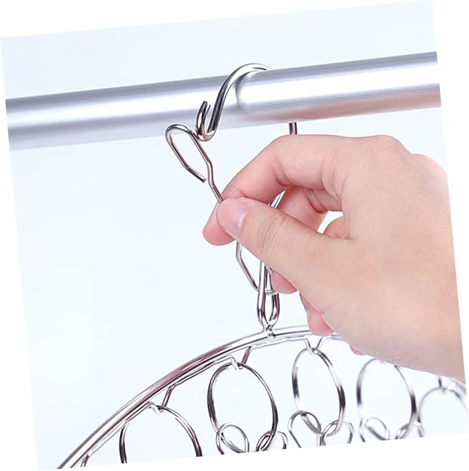 PRETYZOOM 2pcs Practical Stainless Steel Laundry Drying Hanger Clips - Image 6