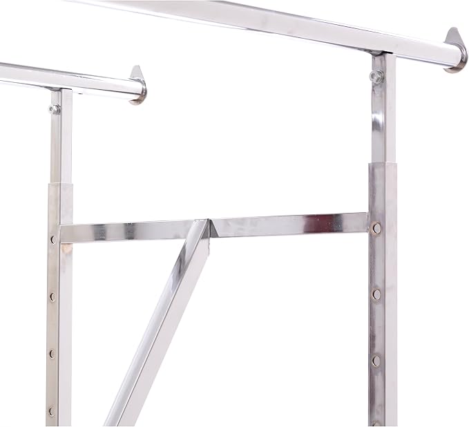 Econoco - Adjustable Heavy Duty Double Bar, Retail Clothing Rack, Rectangular - Image 6