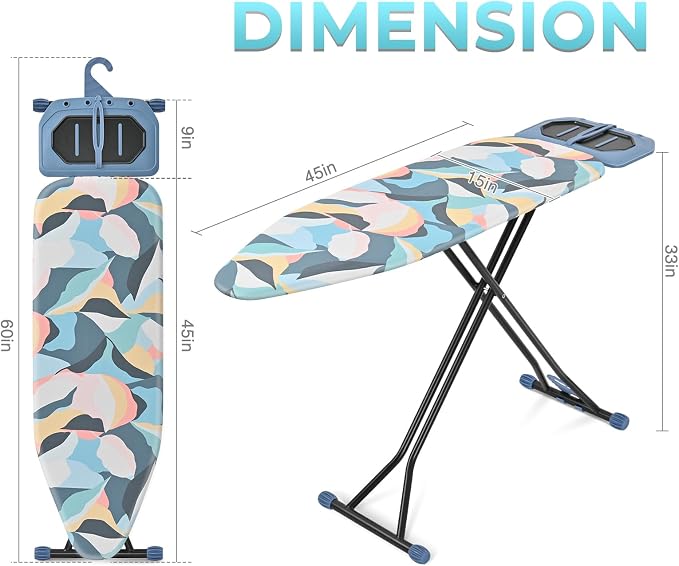 KINGBOARD Ironing Board, Metal Panel Foldable Iron Board - Image 2