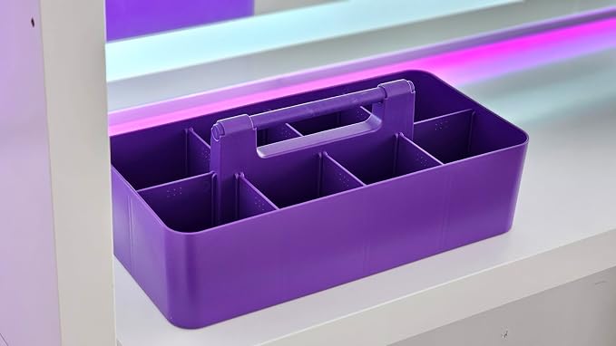 -Large Portable Caddy, DIY Dividers, 8 Compartments, School Office Supplies - Image 5