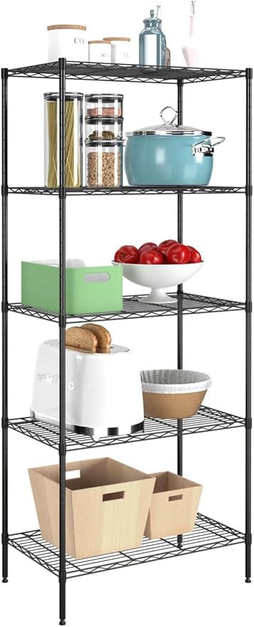 Meet perfect 5-Tier NSF Certified Steel Shelving Unit, 500 lbs Capacity Heavy by Meet+perfect