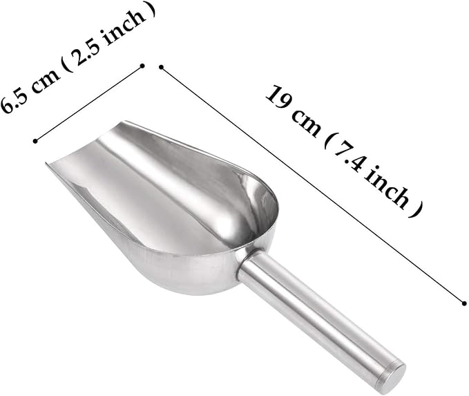 4 Pieces Small Stainless Steel Scoops, 3-oz Small Measuring Spoons Scoops - Image 3
