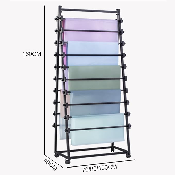 Display Rack Metal Scarf Stand Ribbon Shelf Closet Organizer, Sewing Thread - Image 2