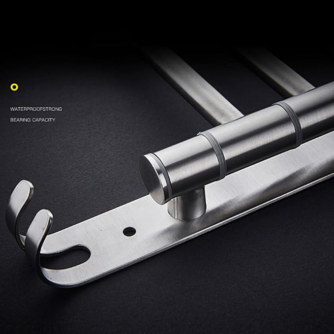 Swing Out Towel Bar Brushed Nickel, Stainless Steel Swivel Towel Rack Bar Rails - Image 3