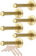BTSKY 6 Pack Clothes Rack with Screws, 8 Inch Metal Industrial Pipe Clothes Bars by BTSKY