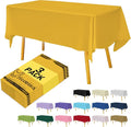 Plastic Yellow Tablecloths 3 Pack Disposable Table Covers 54 in. x 108 in. by Hereisa