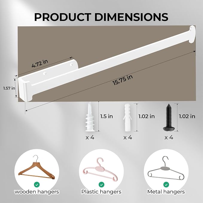 2 Pack Hanger Holder, Hanger Storage Rack - Image 2