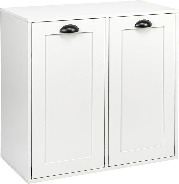 Household Essentials Laundry Sorter Cabinet, Scandi White Finish by HouseholdEssentials