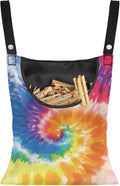 Rainbow Tie Dye Hanging Clothes Pin Bag by Psesaysky