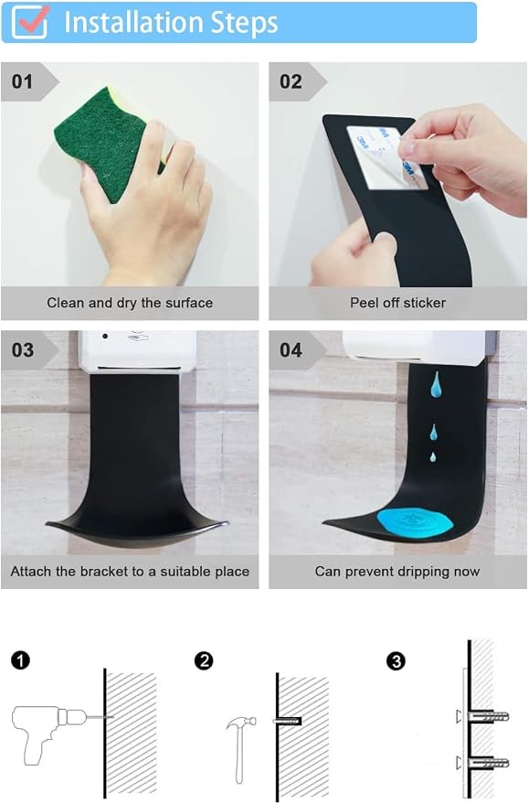 10 Pcs Drip Tray for Wall Mounted Soap Dispenser, Prevent Dripping and Spraying - Image 3