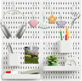 White Pegboard Combination Kit, Wall Organizer Pegboard, Modular Hanging by Unknown